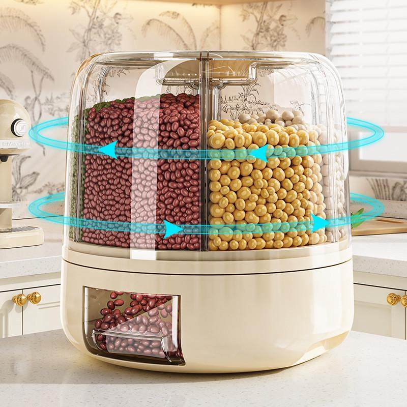 米桶家用分格旋转五谷杂粮装大米收纳盒防虫防潮密封放米缸储米箱,厨房/烹饪用具,米桶/米缸,淘宝优惠券,粉丝福利购,淘宝优惠卷