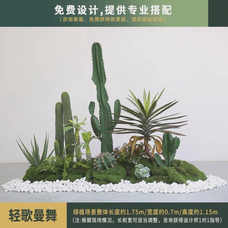 仿真仙人掌造景组合仙人柱套装仙人球装饰景观植物假绿植高级感