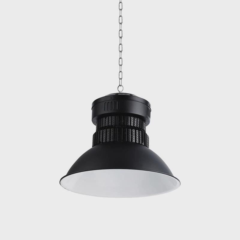 黑色鳍片led工矿灯厂房吊灯仓库照明体育馆工厂车间100w150w200w