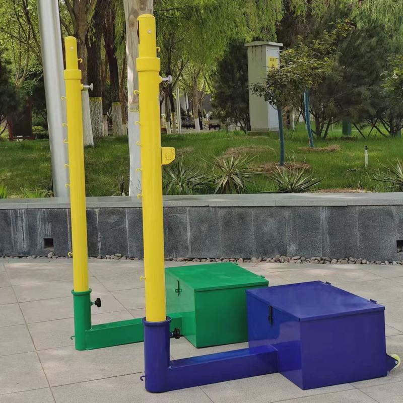 移动式排球柱可调节高度羽毛球网架羽排网多用柱八合一球架