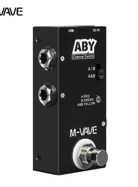热销m-vave电吉他单块效果器切换路线选择器通道aby线路选择控制