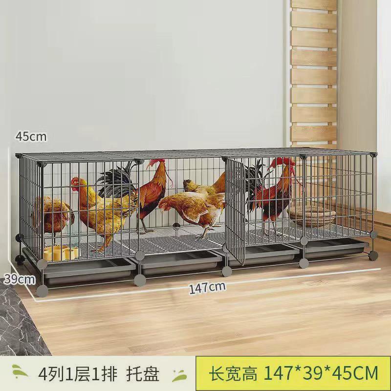 新型兔笼大号鸡笼子家用养殖铁笼大鸡只三层室内外特大号自动清粪图片