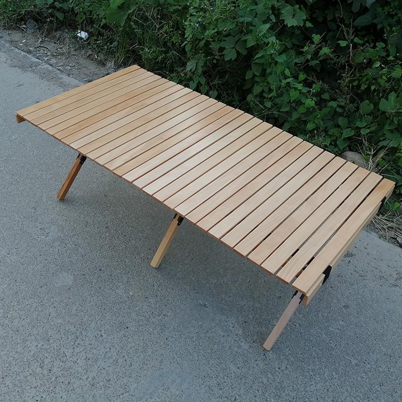 批发大号实木野餐露营椅家用户外子加高便携折叠阳台休闲椅月亮椅