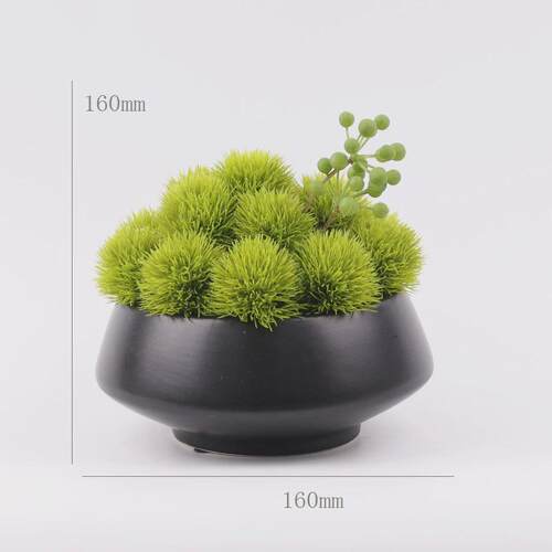 新中式仿真花艺餐桌绿植盆景客厅茶几饰品摆件样板房间软装售楼处