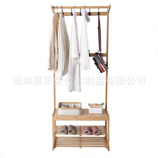 落地储物带抽屉衣帽架多功能晾衣架换鞋凳收纳架
