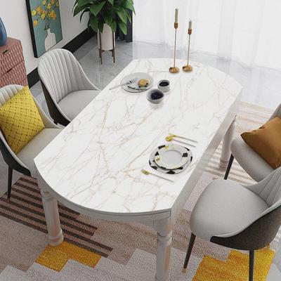 大理石轻奢高级感桌布防水防油防烫免洗餐桌垫椭圆形茶几垫桌垫子