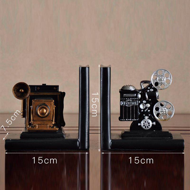 欧式复古书房书柜书靠装饰品摆件放映机摄影机书立办公室书挡,家居饰品,装饰摆件,淘宝优惠券,粉丝福利购,淘宝优惠卷