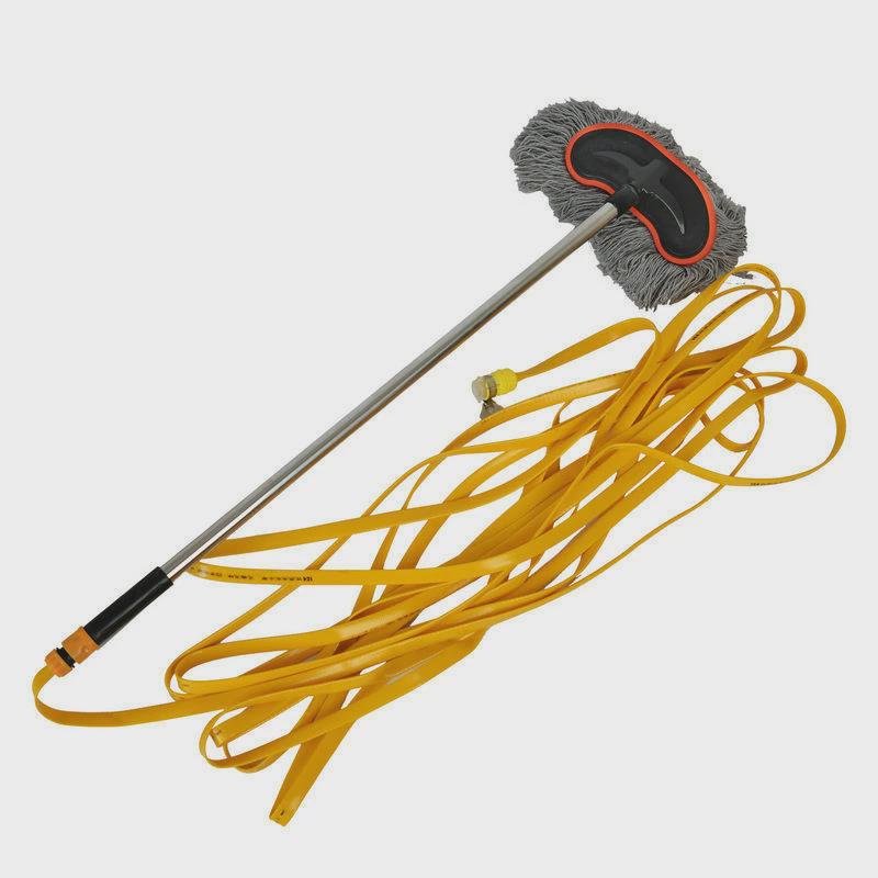 通水洗车拖把干湿两用小车多功能家用长柄喷水刷子冬天不冷手