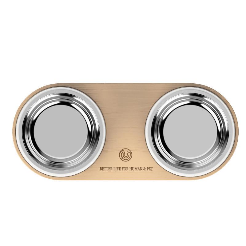 厂家供应猫碗猫咪食盆狗盘碗狗狗饭盆水碗幼猫不锈钢双碗宠物用品