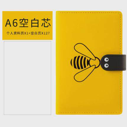 卡杰A6可爱笔记本定制日记本子方格页计划本记事本手账本可印logo