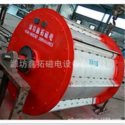 中场强永磁滚筒磁力用辊除铁器矿山水泥陶瓷滚永磁滚筒强磁辊筒