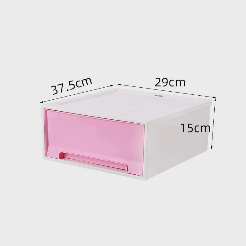 ri0t加厚单层抽屉式收纳柜自由组合储物柜透明塑料宝宝儿童整理箱