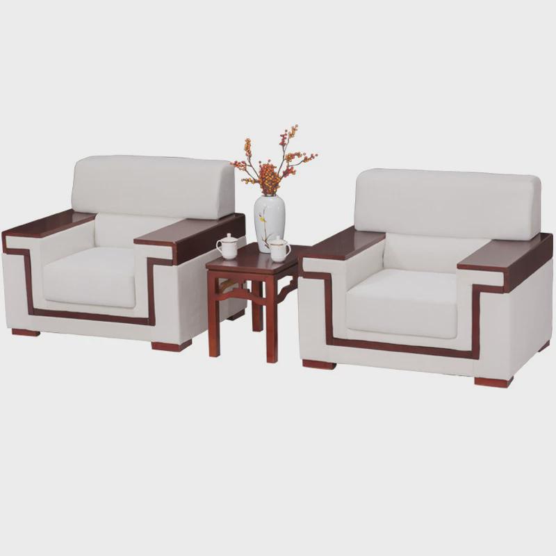 中式办公沙发组合西皮会客沙发接待商务时尚客厅办公室沙发8711