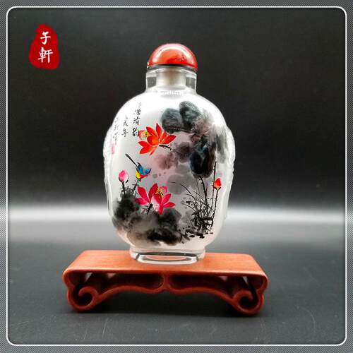 内画鼻烟壶兽头漂内瓶画创意手工艺品摆件生日礼物商务礼品
