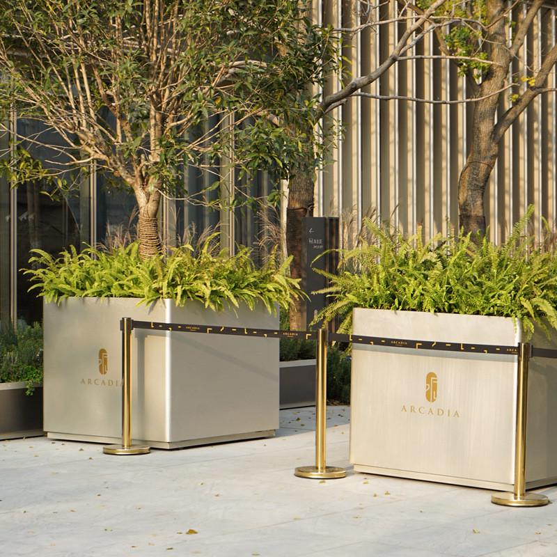 移动花箱户外庭院种植箱售楼部不锈钢花箱花盆园林市政种植花槽