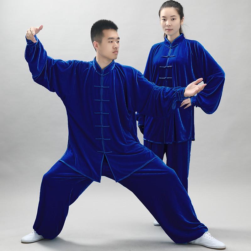 宏极太极服秋冬加厚保暖南韩绒金丝绒太极服太极练功服武术服晨练