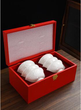 2eie德化白瓷羊脂玉汤餐具家用饭碗瓷中式碗菜盘碟子送礼婚庆