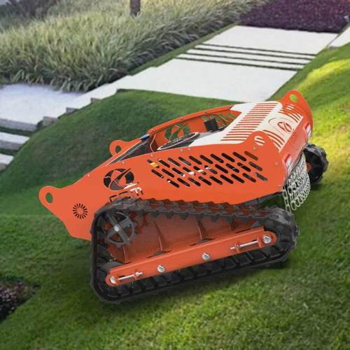 全自动遥控割草机履带式果园开荒碎草机电动出口全地形遥控打草机