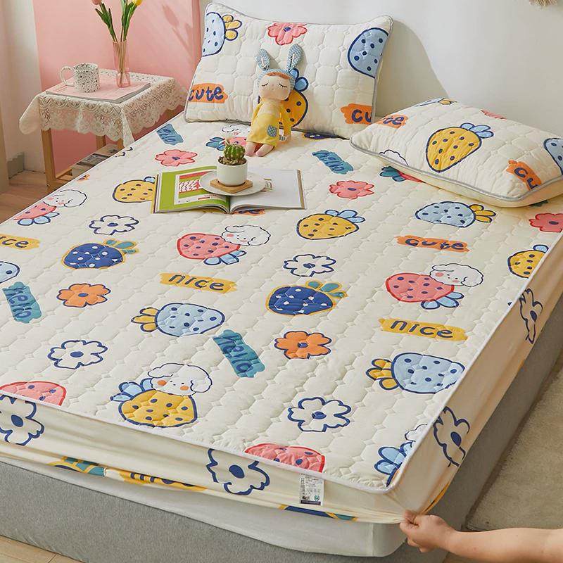 OF9D2024年新款防水隔尿夹棉床笠单件儿童席梦思床罩床垫套防尘保