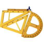 三角板套装 量角器两用圆规大号塑料教学套尺直尺教具