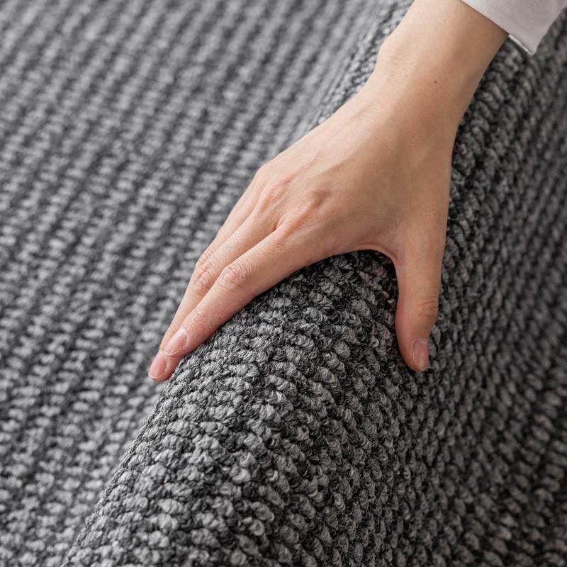 黑色轻奢耐脏易打理仿剑麻卧室客厅现代简约高级感地毯免打理地毯