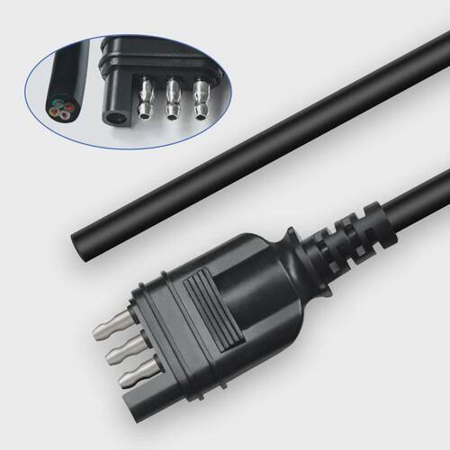 定制美式SAE4针拖车尾灯信号灯电源线汽车配线通用线束连接延长线