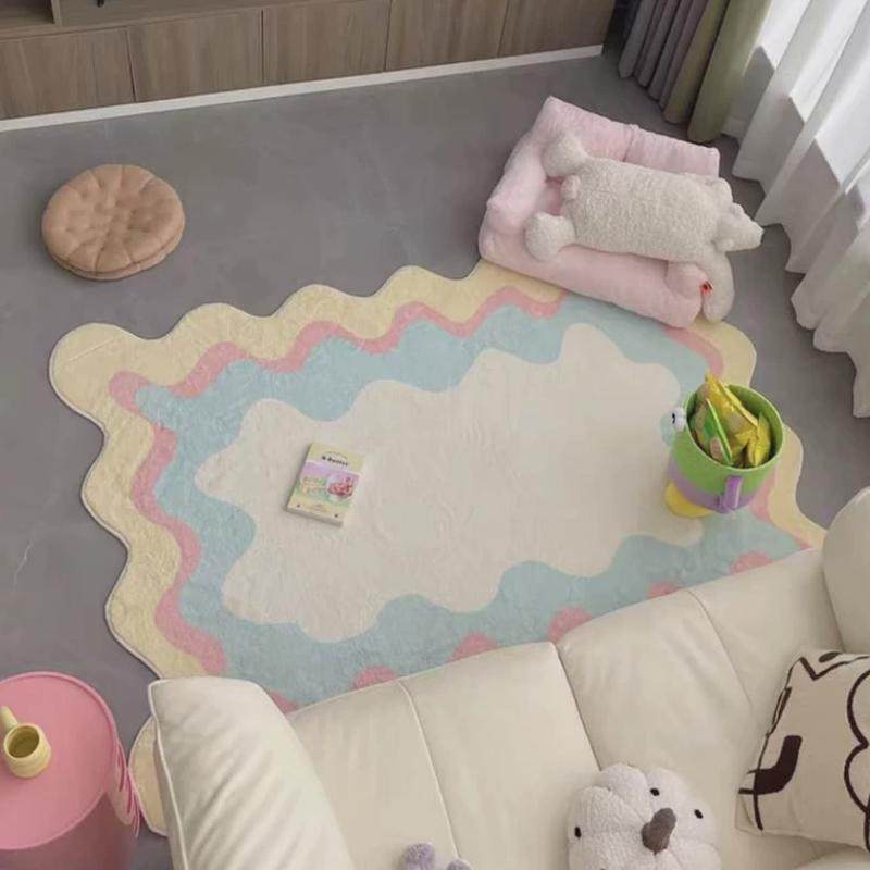 可爱奶油风女孩卧室房间少女床边毯客厅地毯防滑沙发茶几拍照地垫,居家布艺,地毯,淘宝优惠券,粉丝福利购,淘宝优惠卷