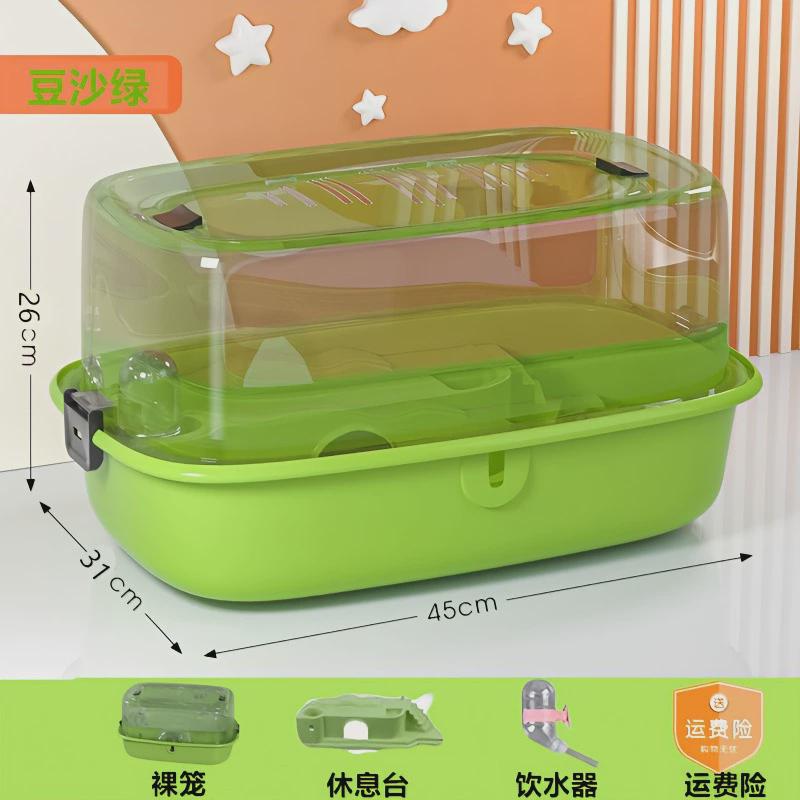 仓鼠笼子专用2只便宜特大的别墅饲养箱透明金丝熊小宠物亚克力用