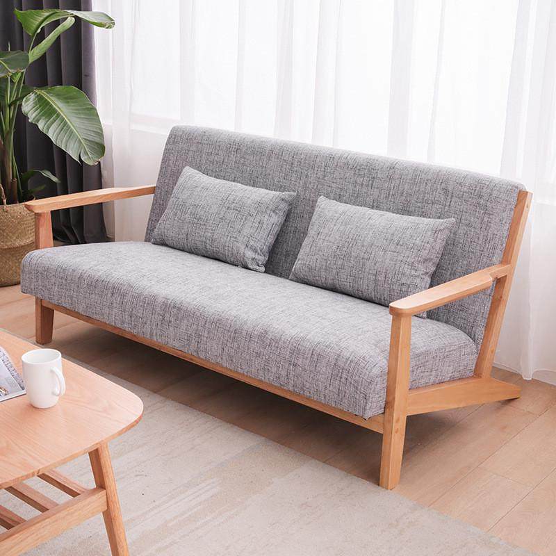 北欧实木小户型沙发客厅卧室公寓家具单双三人椅简约布艺组合沙发,住宅家具,实木沙发,淘宝优惠券,粉丝福利购,淘宝优惠卷
