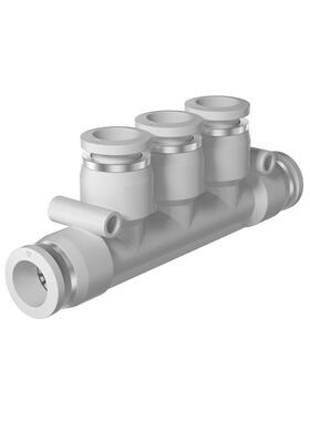 tpm朝日气动精品白色apk快速接头塑料气管五通快装头pk4-50只插接