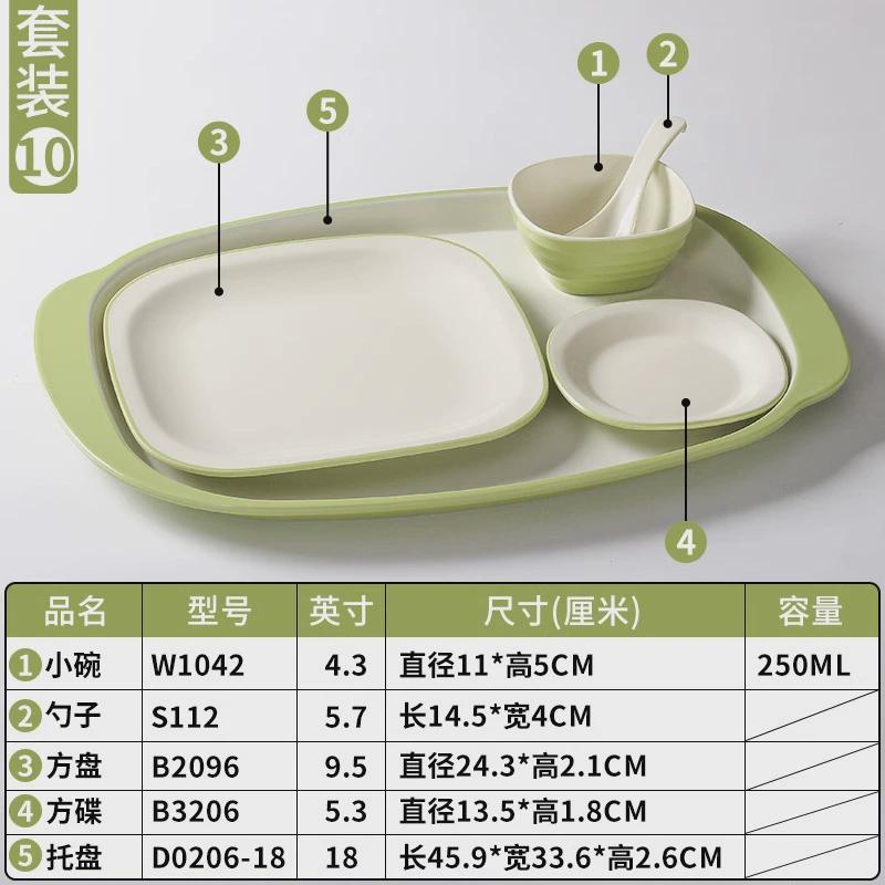 密胺餐具盘子商用碗学校食堂饭店餐盘打饭套餐自助快餐配菜盘托盘