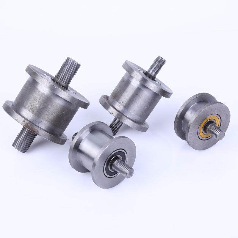 h型轨道轮滑轮圆钢轮铁槽轮方钢槽钢滑轮直轮轻轨电动门轮铁门轮