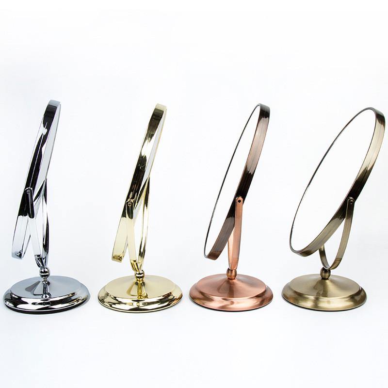 热销首饰道具珠宝店镜子柜台专用双面展示平镜摆台式化妆镜佩戴看