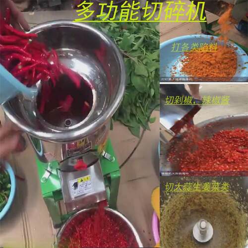 a947商用切辣椒机剁椒机电动不锈钢切菜机打萝卜姜南瓜蒜泥辣椒粉