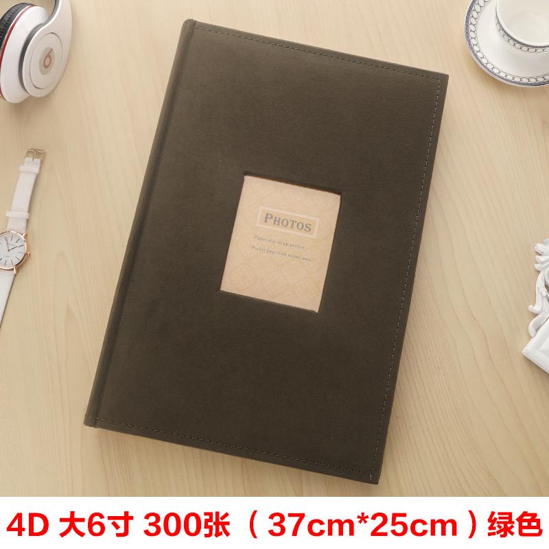 v9d@可留言宝宝相册4r6插4d大6寸7寸300张大容量绒布面纸芯寸