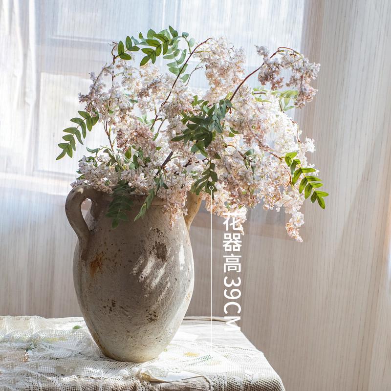 豆槐花束叶垂仿真花绿植垂吊缠绕藤蔓大型场景陈列婚庆