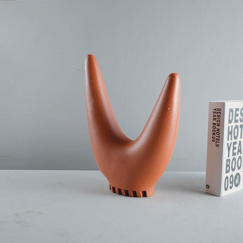 简约现代艺术抽象软装创意雕塑摆件家居客厅桌面样板房字母饰品