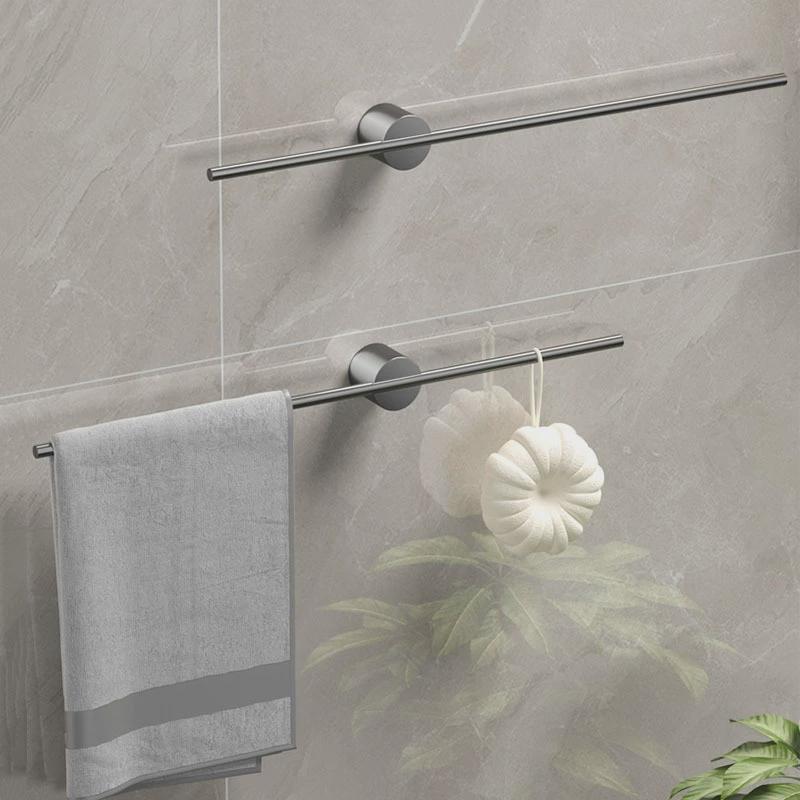 毛巾架浴室免打孔创意毛巾杆轻奢浴巾架单杆可拆洗移动厕所置物架