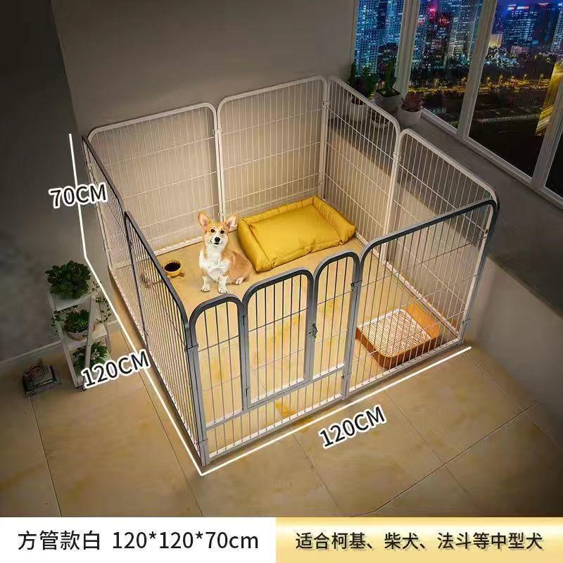 狗围栏宠物栅栏室内柯基一卫狗窝厕所一体狗笼子一室一厅中小型犬
