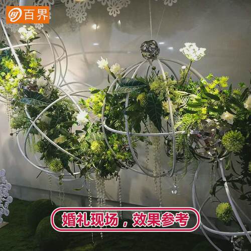 百界新款铁艺婚庆道具火星球 婚礼空中吊顶挂件摆件橱窗舞台装饰