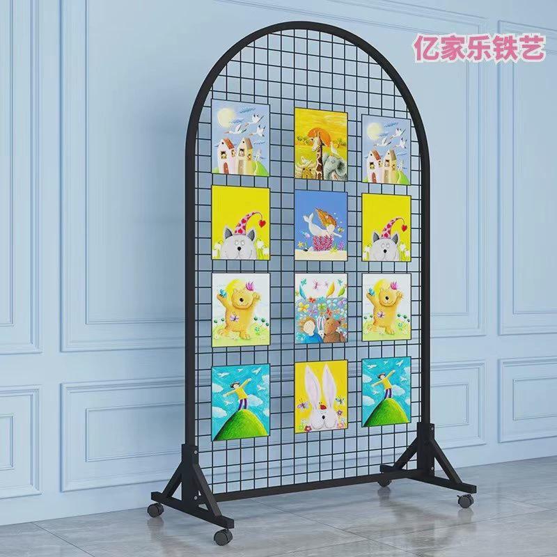 展架落地展示架网格摊位架网红摆摊架子摆货架铁艺展示网架可折叠