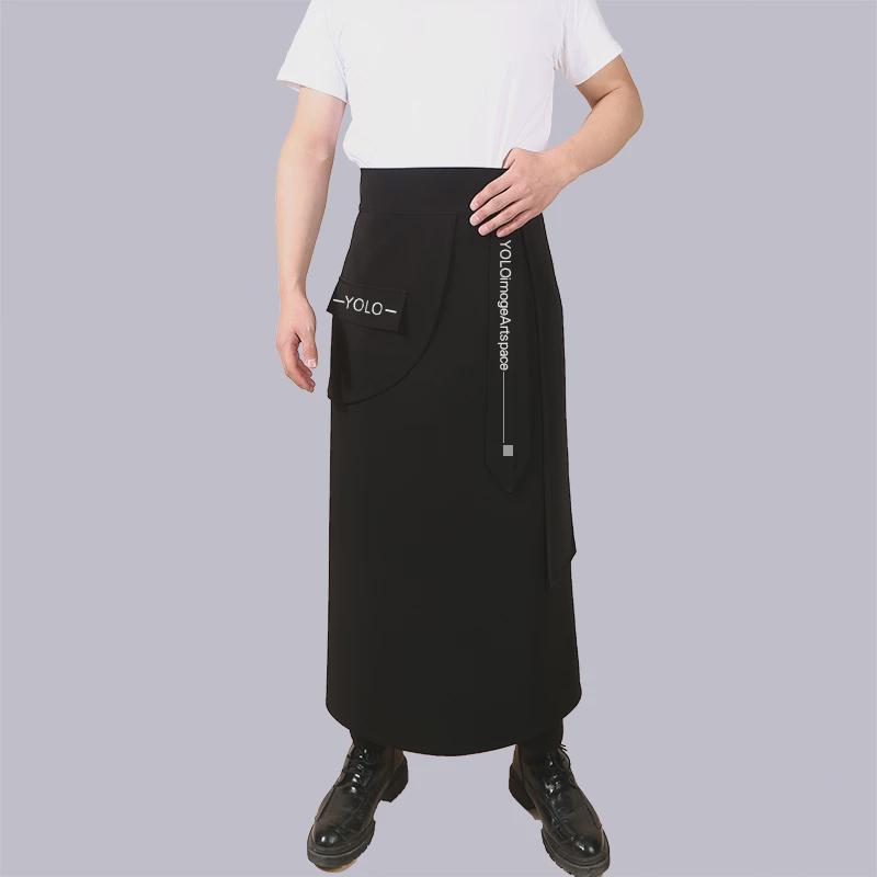 86m0围裙2023新款半身男女工作服一片式log美发师化妆师定制理发