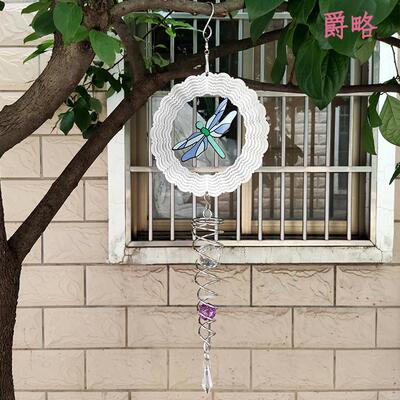 爵略wind spinner ispin彩色6寸金属片带7.5寸旋尾风铃组合风转