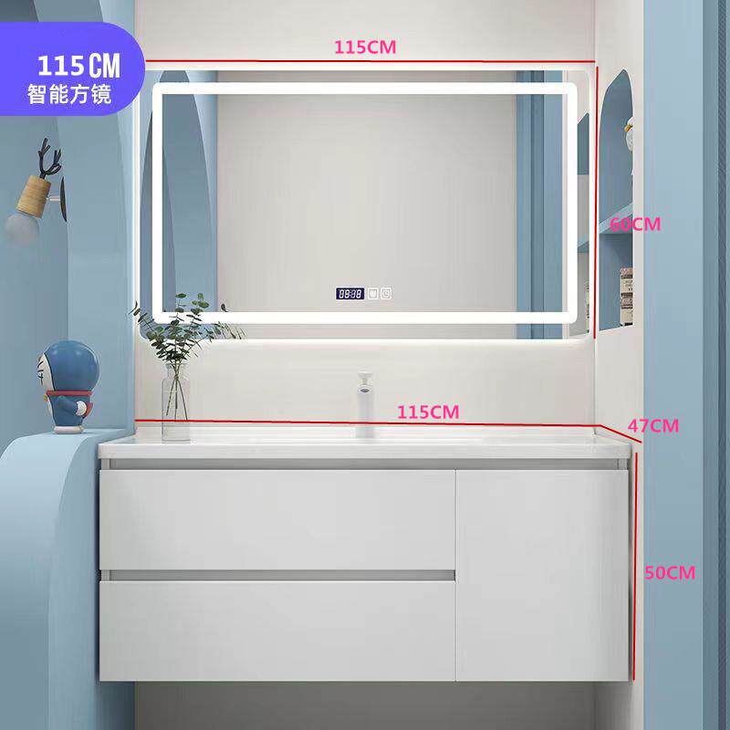 浴室柜陶瓷一体盆65cm75厘米85厘米95厘米105cm115cm洗漱台盆