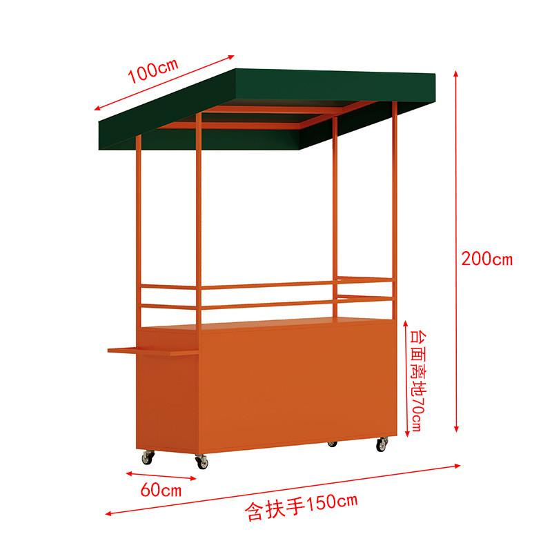 户外移动摆摊小推车夜市地摊餐车集市铁艺手推车商场活动促销花车