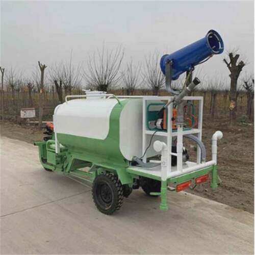 绿化小型洒水车新能源除尘车载式雾炮机1.5立方工地三轮洒水车