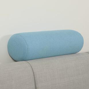 沙发头枕腰枕圆枕头长条护腰海绵靠垫加高客厅纯色靠枕沙发靠背垫