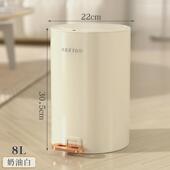 双带盖垃圾桶高颜值厨房垃圾桶卫生间厨房大容量不锈钢家用收纳桶