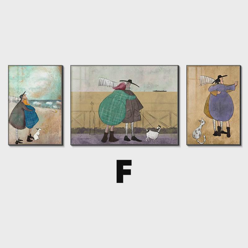 北欧客厅沙发背景墙装饰画高级感欧式墙壁画现代简约艺术挂画美式