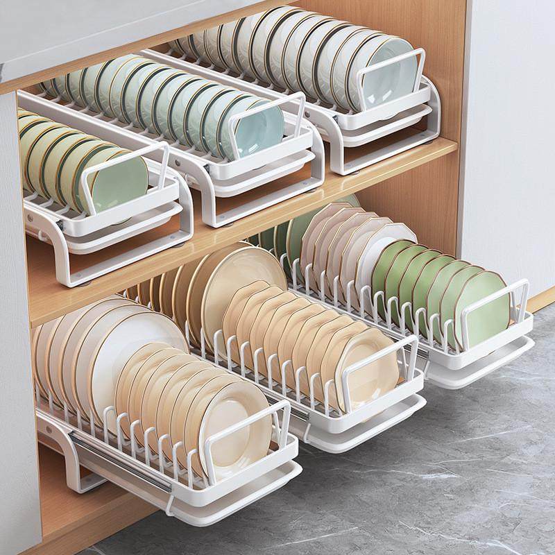 不锈钢碗架置物架厨房沥水架抽拉滑轨碗碟架金属橱柜碗盘收纳,厨房/烹饪用具,碗架,淘宝优惠券,粉丝福利购,淘宝优惠卷